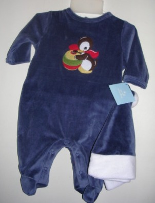 (image for) Penguin Outfit Sleeper w/ Hat 0-3 months - Click Image to Close